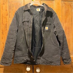 Vintage Carhartt Arctic Quilted Lined Black Distressed Jacket